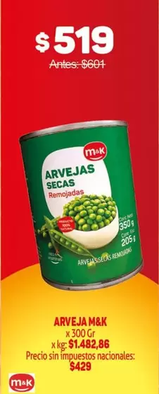 M&K - Arvejas Secas Remojadas