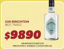 Brighton - GIN BOT. 700CC.