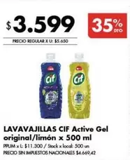 Cif - LAVAVAJILLAS Active Gel
