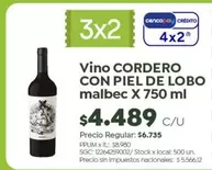 X$ - Vino MALBEC X 750 ml
