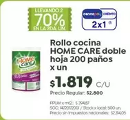 X$ - Rollo cocina doble hoja 200 pa
tildeos