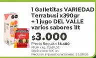 Variedad - Galletitas + jugo
