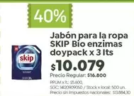 Skip - Jabón para la ropa Bio enzimas doypack