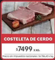 X$ - COSTELETA DE CERDO