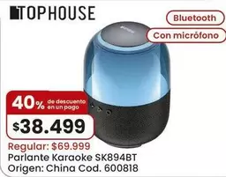 Top House - Parlante Karaoke SK894BT