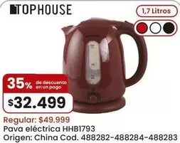 Origen - Pava eléctrica HHB1793