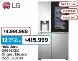 LG - Heladera GS66SXSC
