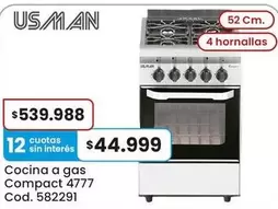 Cocina a gas Compact 4777 Cod. 582291