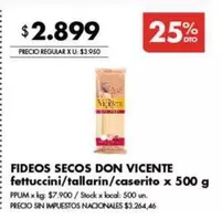 Don Vicente - FIDEOS SECOS fettuccini/tallarín/caserito