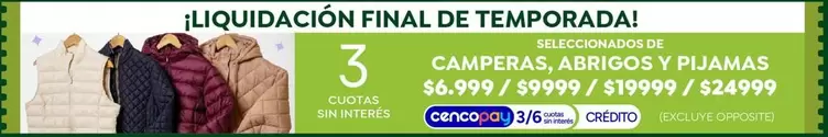 CAMPERAS, ABRIGOS Y PIJAMAS