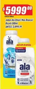 Ala - Jabón  Diluir/ Mas Blanco/ Bicarb 500ml