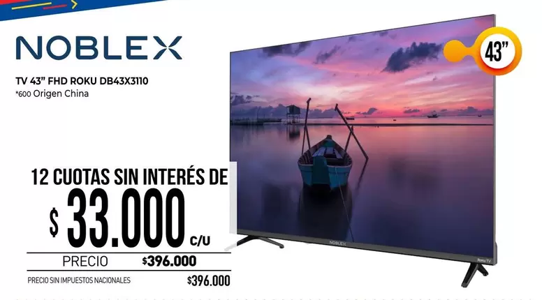Noblex - TV 43" FHD ROKU DB43X5110