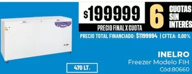 Inelro - Freezer Modelo FIH Cód: 80660