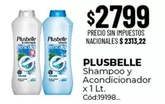 Plusbelle - Shampoo y Acondicionador x 1 Lt. Cód:19198