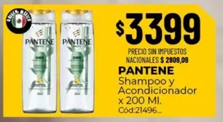 Pantene - Shampoo y Acondicionador x 200 Ml. Cód:21496
