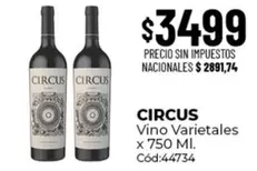 Circus - Vino Varietales x 750 Ml. Cód:44734
