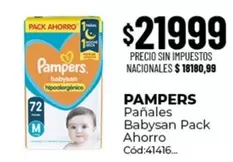 Pampers - Pañales Babysan Pack Ahorro Cód:41416