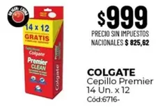 Colgate - Cepillo Premier 14 Un. x 12 Cód:6716