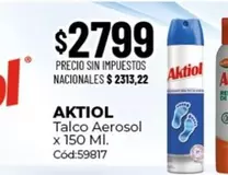 Aktiol - Talco Aerosol x 150 Ml. Cód:59817