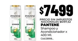Pantene - Shampoo y Acondicionador x 400 Ml. Cód:28918