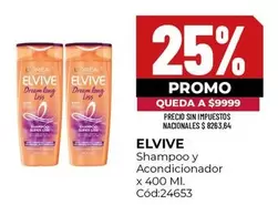 Elvive - Shampoo y Acondicionador x 400 Ml. Cód:24653