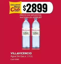 Villavicencio - Agua Sin Gas