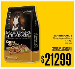 Criadores - MAINTENANCE  Carne & Pollo