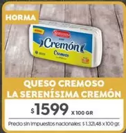 La Serenísima - Queso Cremoso Cremón