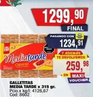 X$ - GALLETITAS MEDIA TARDE