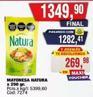 Natura - MAYONESA NATURA x 250 gr.