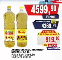 Marolio - ACEITE GIRASOL MOLTO / MAROLIO