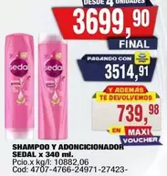 Sedal - SHAMPOO Y ACONDICIONADOR