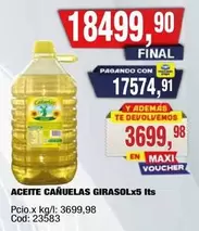 cañuelas - ACEITE GIRASOL