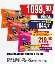 Arcor - RAMEN TODOS X 65 GR