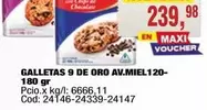 9 de oro - GALLETAS 9 DE ORO AV.MIEL120-180 gr