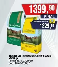 La Tranquera - YERBA LA TRANQUERA TRD-SUAVE
