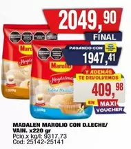 Marolio - MADALEN MAROLIO CON D.LECHE/VAIN. x220 gr