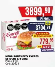 Paty - MEDALLONES PATY EXPRES ESTUCHE X 4 UNID.