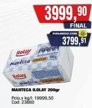 Ilolay - MANTECA 200gr