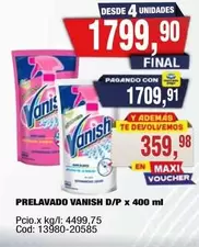Vanish - PRELAVADO VANISH D/P