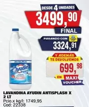 Ayudin - LAVANDINA ANTISPLASH X 2 LT