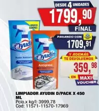 X$ - LIMPIADOR D/PACK X 450 ML