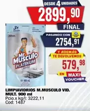 Platinum - LIMPIAVIDRIOS MULT. 900 ml Cod: 1487