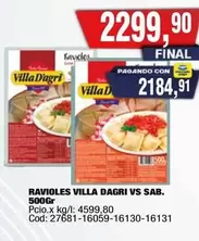 Villa D'agri - RAVIOLI VS SAB. 500GR