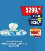 Pampers - TOALLITA HIGIENE COMP 48 un Cód: 25240