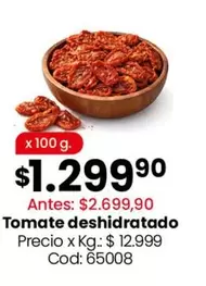 X$ - Tomate deshidratado