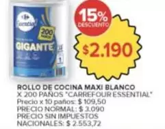 Gigante - ROLLO DE COCINA MAXI BLANCO
