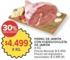 X$ - PERNIL DE JAMÓN CON HUESO/CHULETA DE JAMÓN