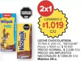 Nesquik - LECHE CHOCOLATADA TETRA