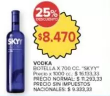 Skyy - VODKA BOTELLA